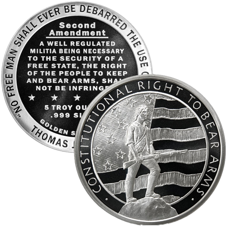 5oz .999 Fine Silver | Second Amendment Round