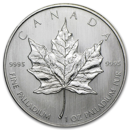 1 oz Canadian Palladium Maple Leaf Coin | Random Year