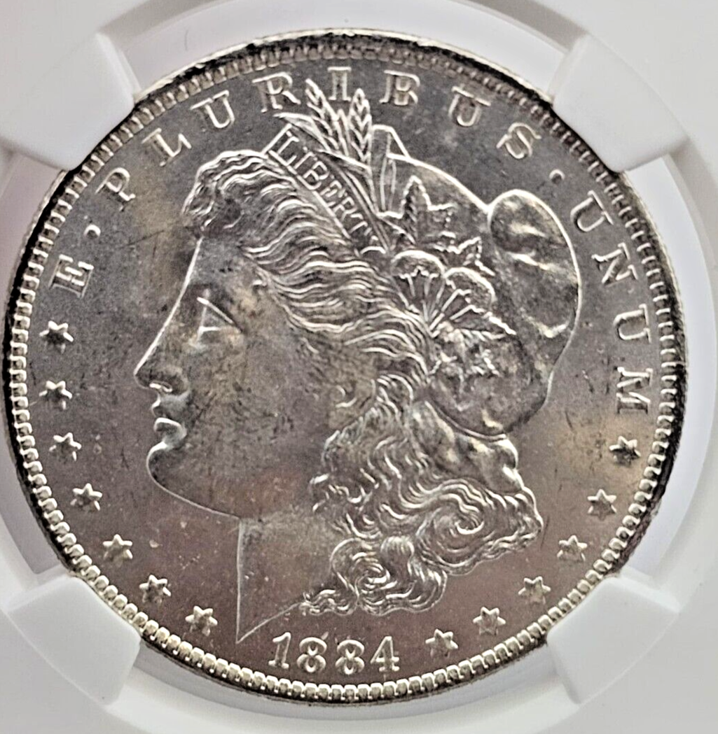 1884-O Morgan Silver Dollar | MS63 NGC | Cartwheels Luster