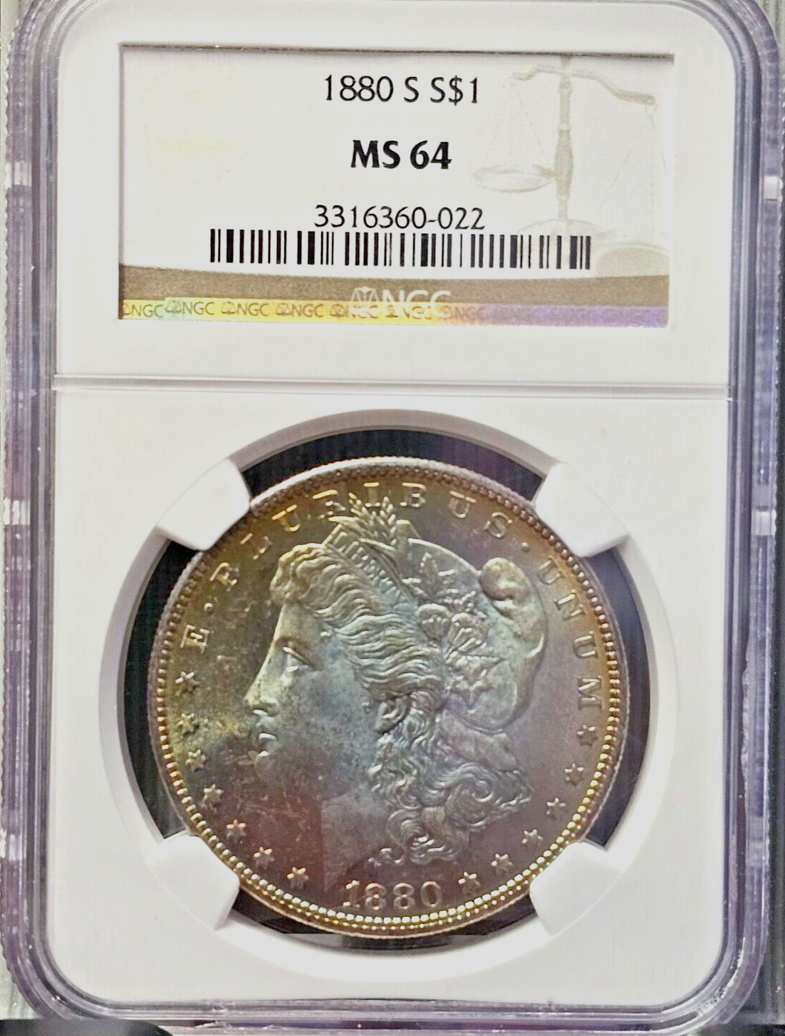 1880-S Morgan Silver Dollar | MS64 | Beautifully Toned