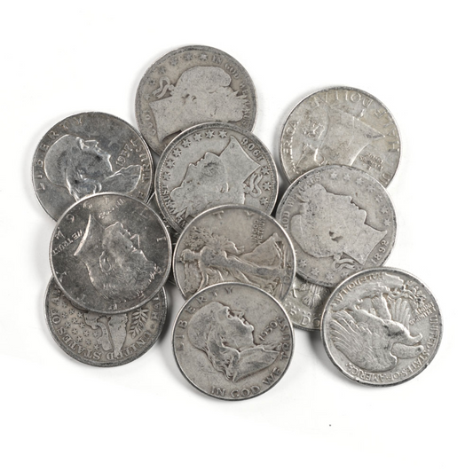 90% Silver Coins | $500 FV | Circulated | Half Dollars