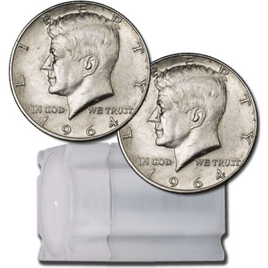 1964 90% Silver Kennedy Half Dollars | $10 Tube | BU