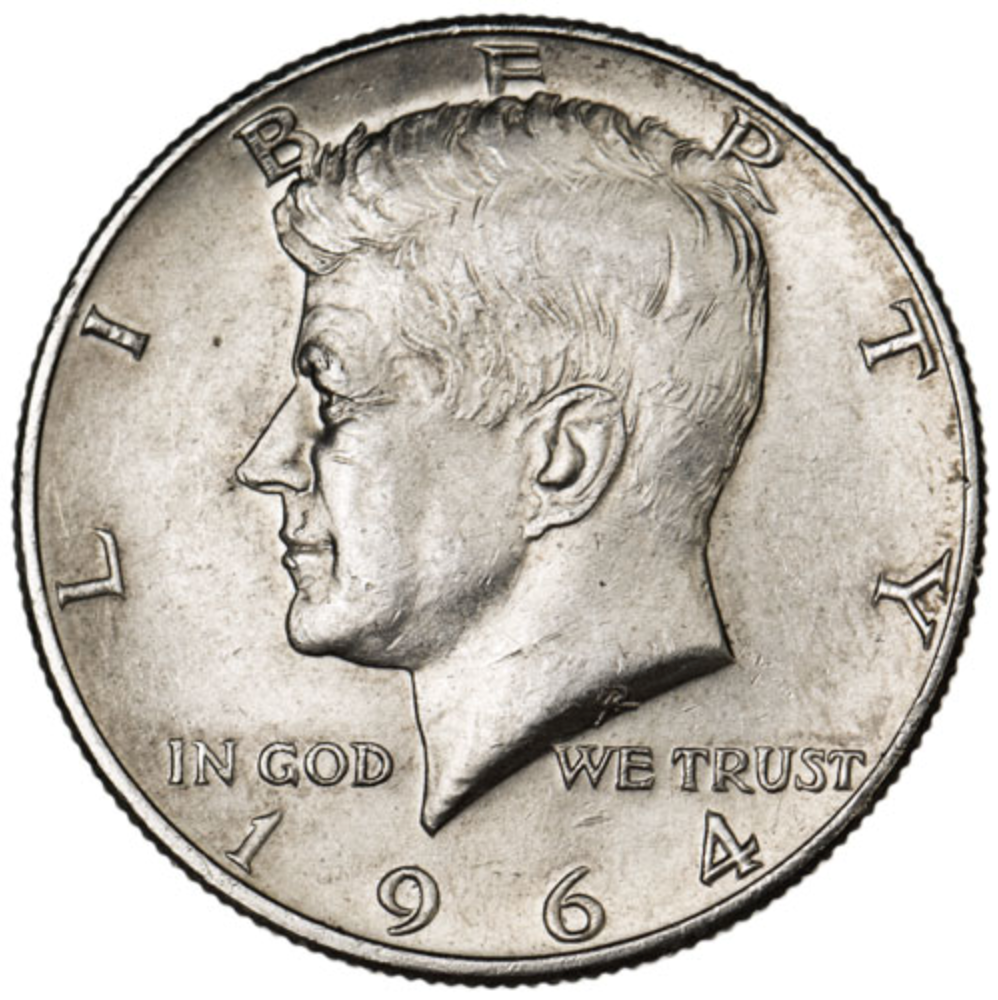 1964 90% Silver Kennedy Half Dollars | $10 Tube | BU