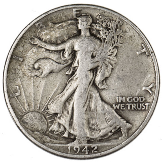 90% Silver Walking Liberty Half Dollars | $100 FV | Circulated