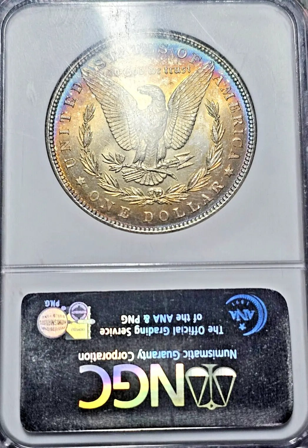 1896 Morgan Silver Dollar | NGC MS63 | Rainbow Color Toned