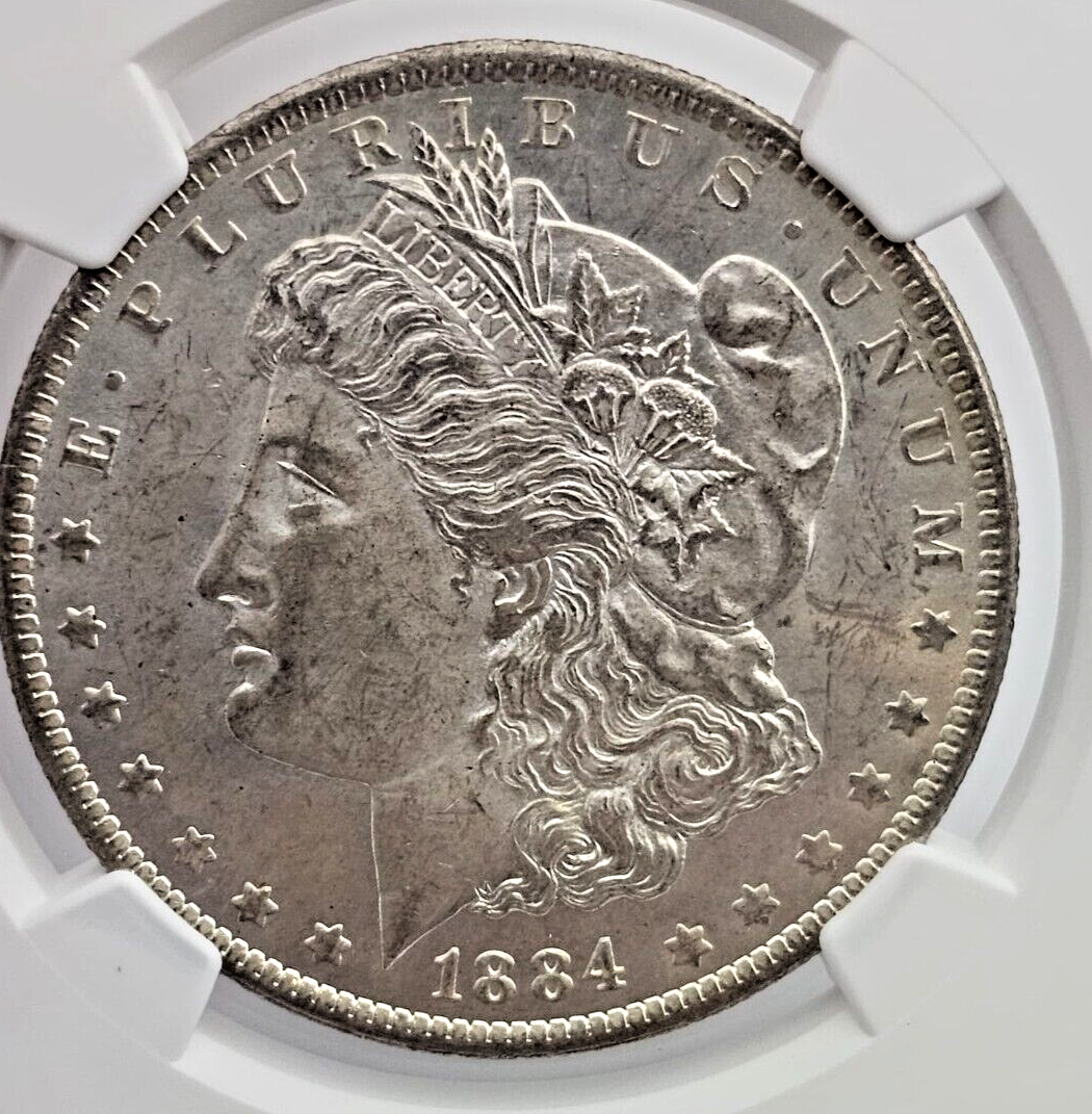 1884-O Morgan Silver Dollar | NGC MS 63 | Rainbow Toned | Vegas Vault