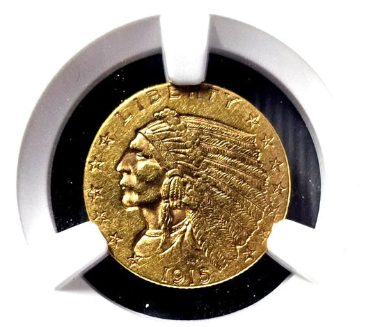 1915 $2.5 Gold Quarter Eagle Coin | NGC AU58