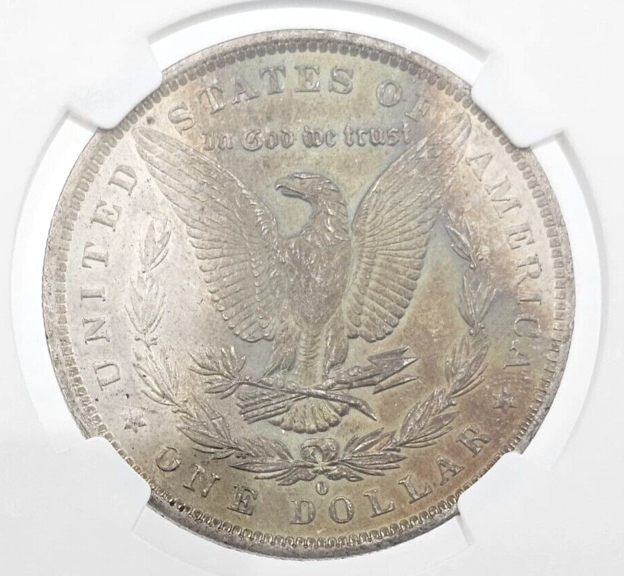 1884-O Morgan Silver Dollar | NGC MS 63 | Rainbow Toned | Vegas Vault