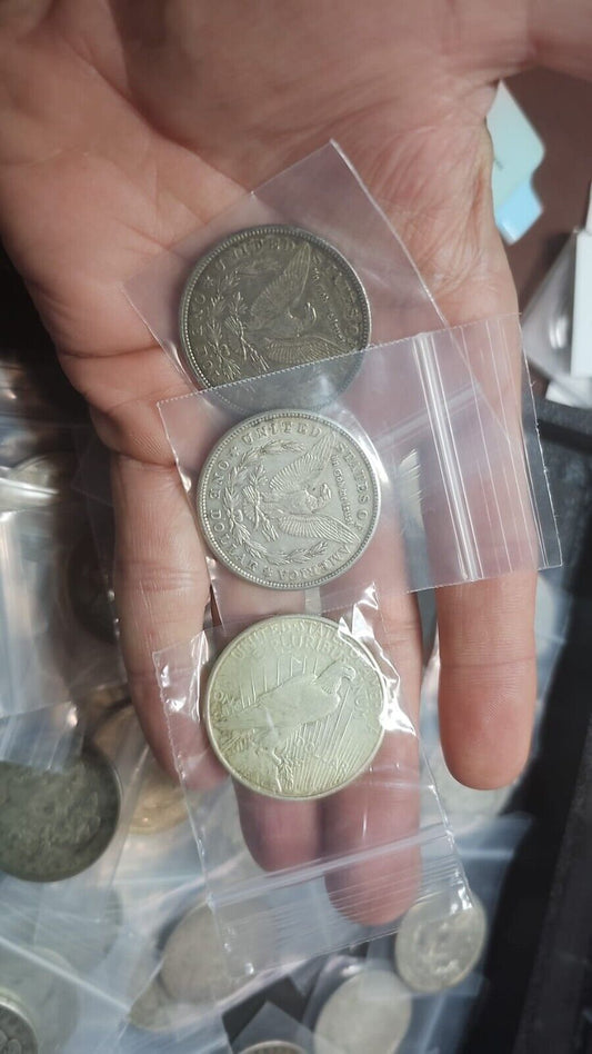 Silver Dollars - Morgan & Peace | 5qty | 90% Constitutional Silver