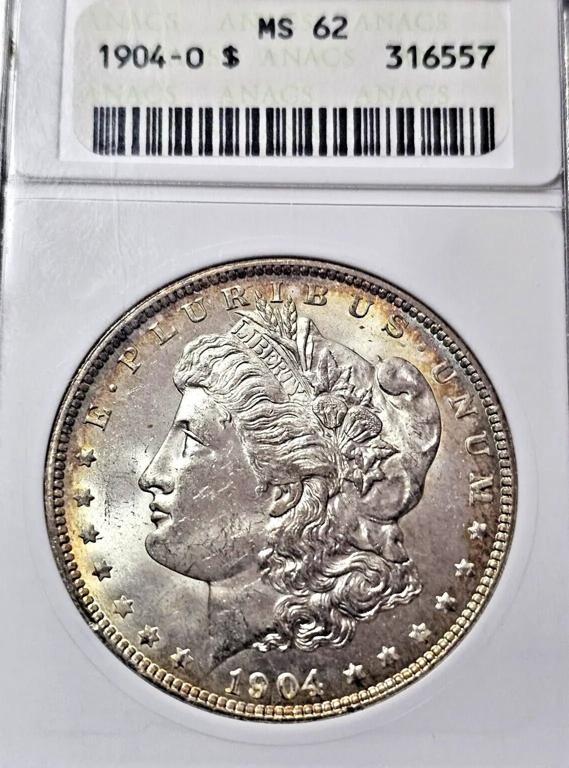 1904-O Morgan Silver Dollar | MS62 | Soap Box