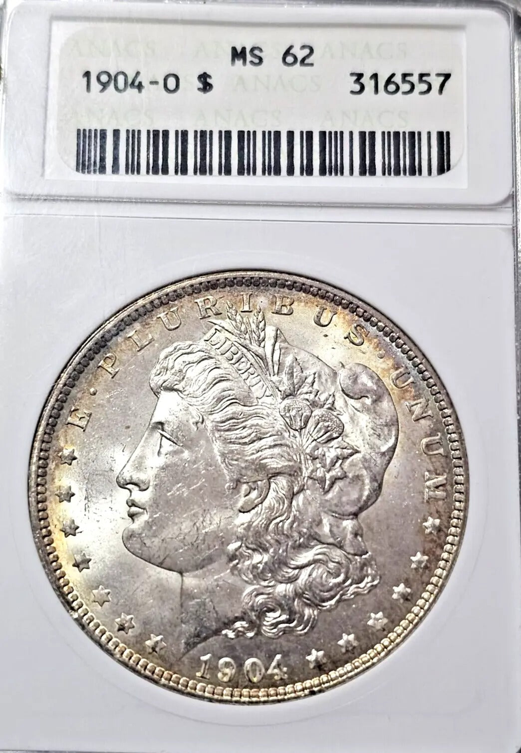 1904-O Morgan Silver Dollar | MS62 | Soap Box