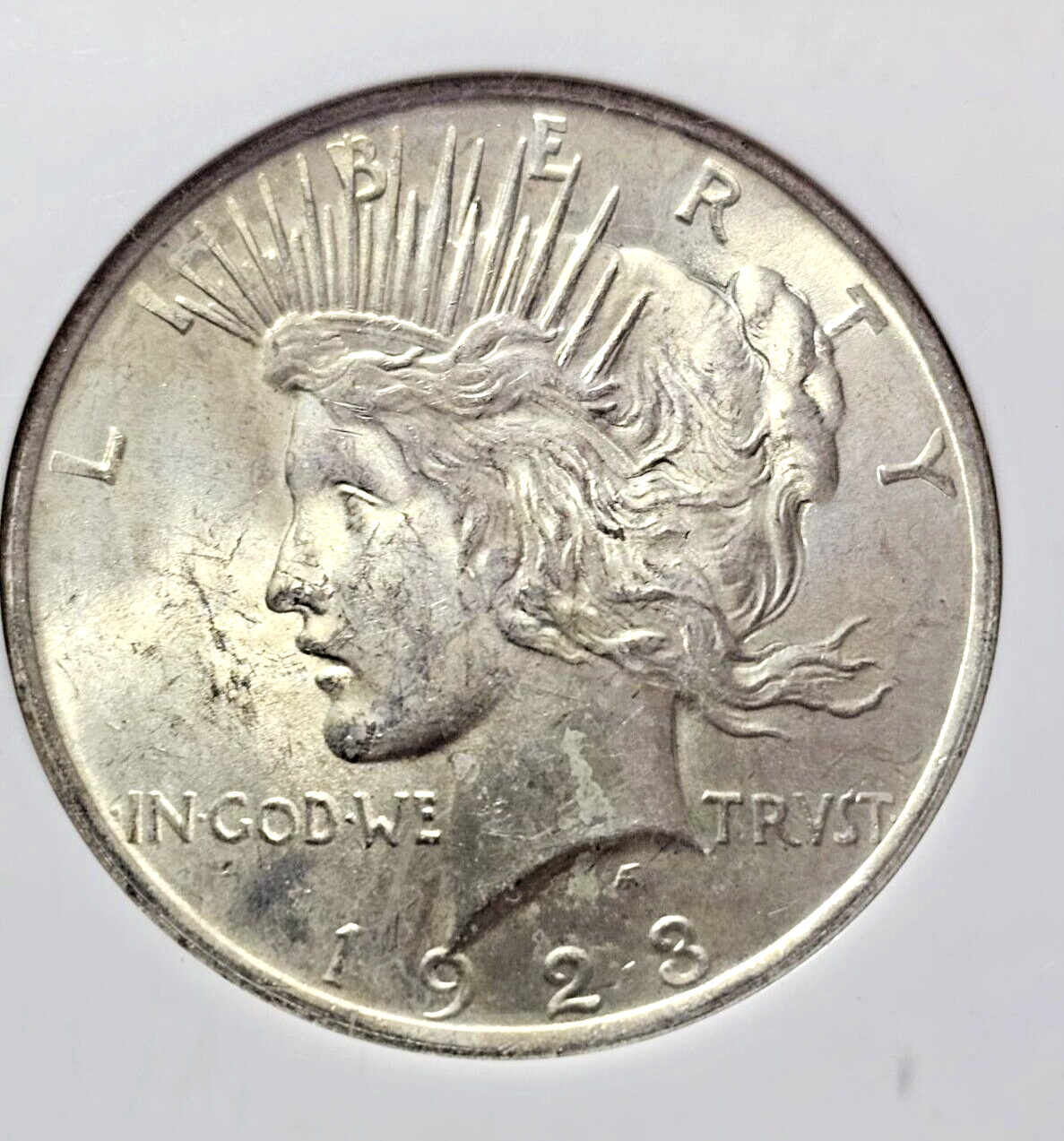 1923 Peace Silver Dollar | NGC MS63 | Toned Luster Nice | Classic Soap Box $1