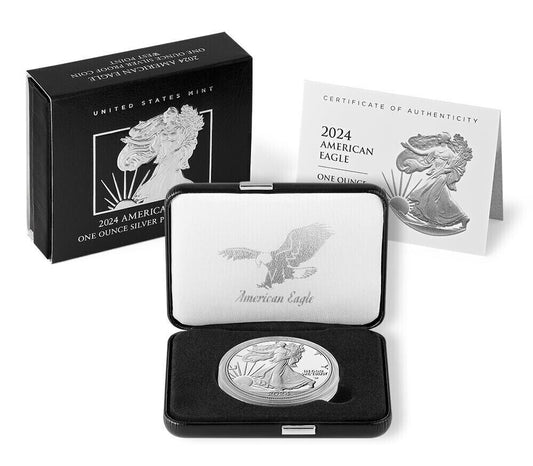 2024-W 1 oz American Silver Eagle Coin with case |Unopened CoA Vol