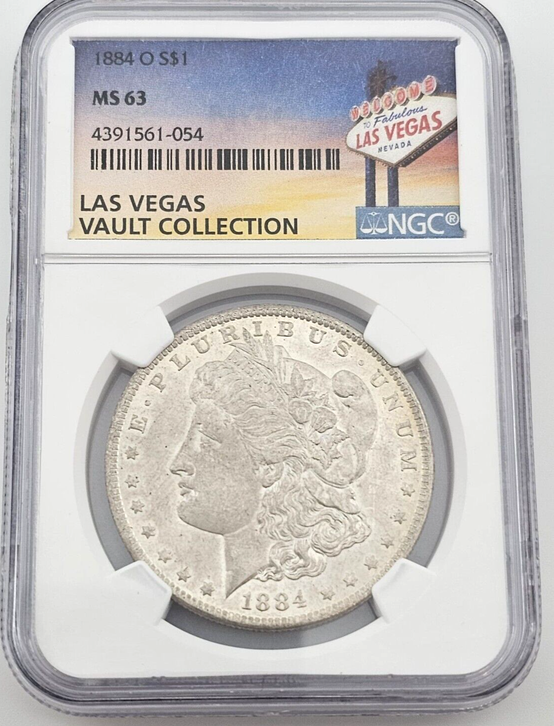 1884-O Morgan Silver Dollar | NGC MS 63 | Rainbow Toned | Vegas Vault