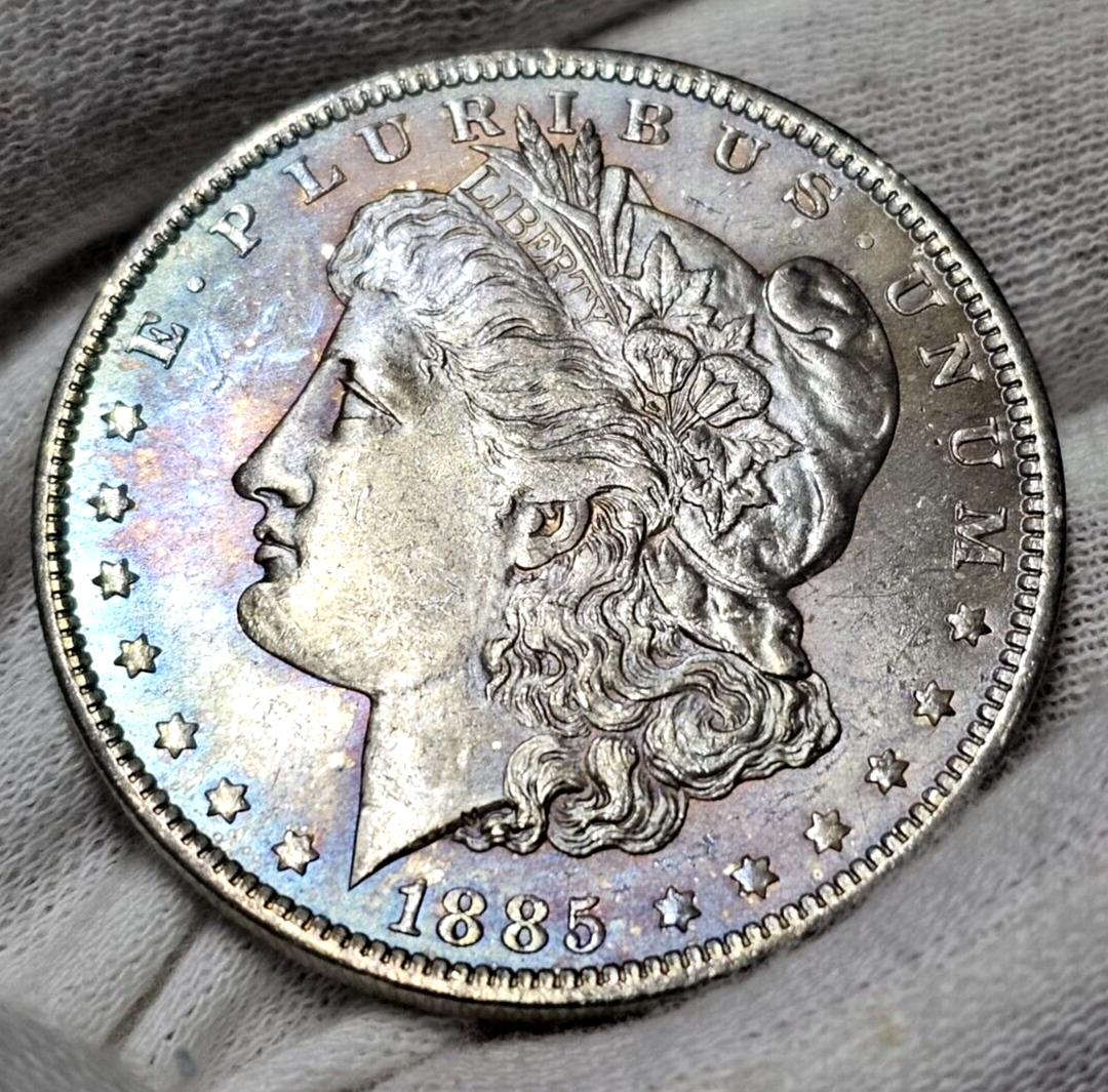 1885-O Morgan Silver Dollar | UNC Beautiful Toned | Ungraded