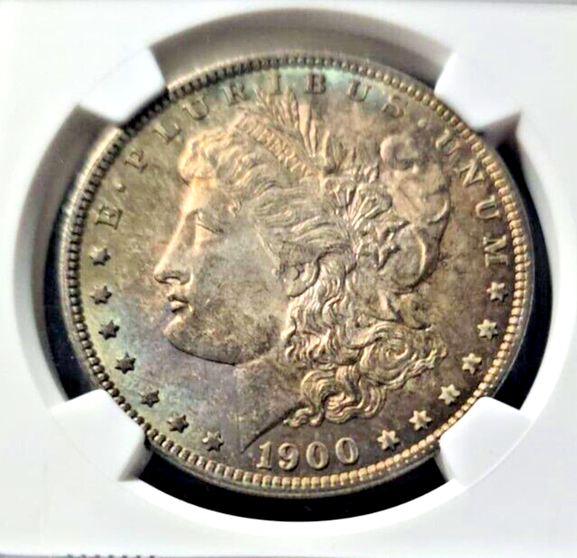 1900 Morgan Silver Dollar | NGC MS63 | Sunset Toning Errors