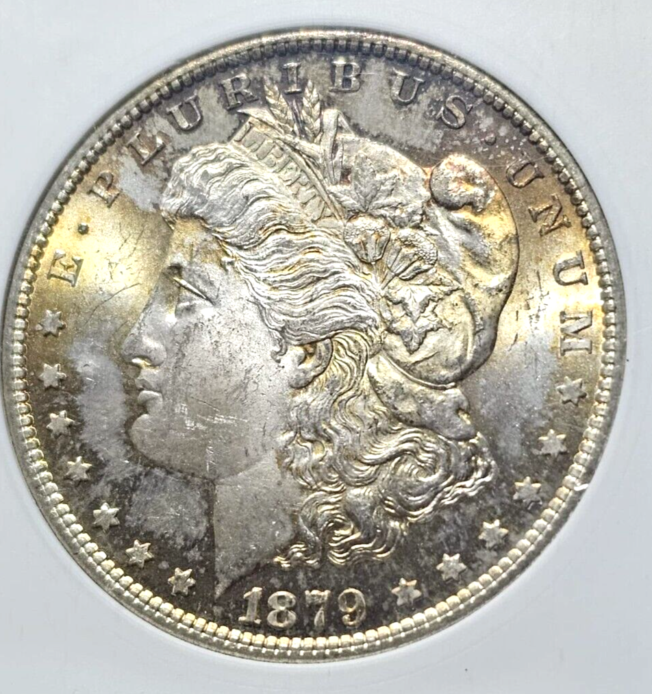 1879-S Morgan Silver Dollar | MS62 | Gold Luster Gold Toned Soap Box