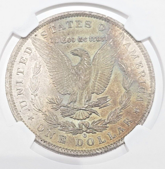 1884-O Morgan Silver Dollar | NGC MS 63 | Rainbow Toned | Vegas Vault