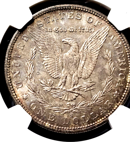 1880-S Morgan Silver Dollar | NGC MS63 | Toning Free Errors/VAM