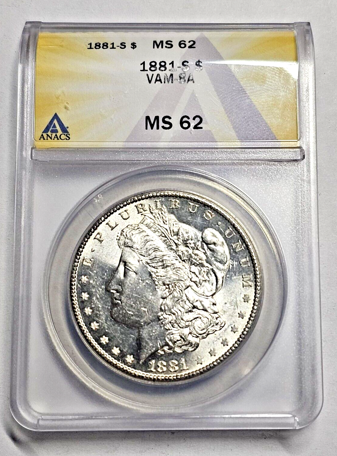 1881-S Morgan Silver Dollar | MS62 | VAM-8A | Cartwheels