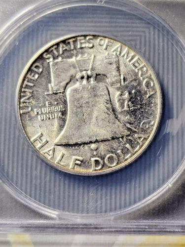 1954 Franklin Silver Half Dollar | MONSTER TONING | MS65 | Bugs Bunny Rev Die Error